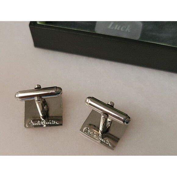 Vintage Rare Paul Smith Chinese characters LUCK cufflinks with gift box - Picture 3 of 3